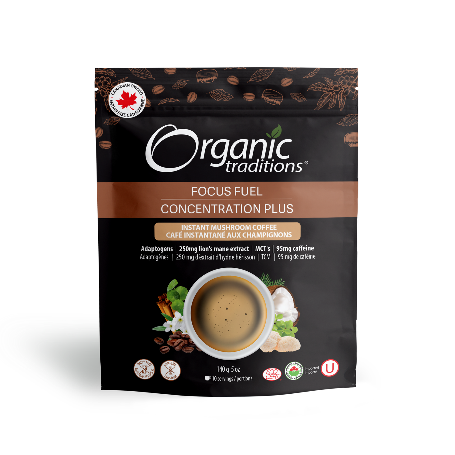 ORGANIC TRADITIONS FOCUS FUEL COFFEE 140G