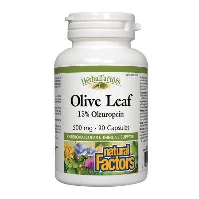 NATURAL FACTORS OLIVE LEAF 500MG