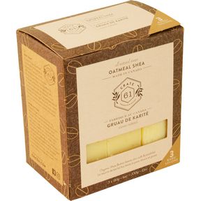 CRATE 61 ORGANICS OATMEAL SHEA SOAP 3PK
