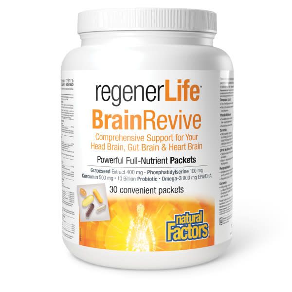 NATURAL FACTORS REGENERLIFE BRAIN REVIVE 30 PACK