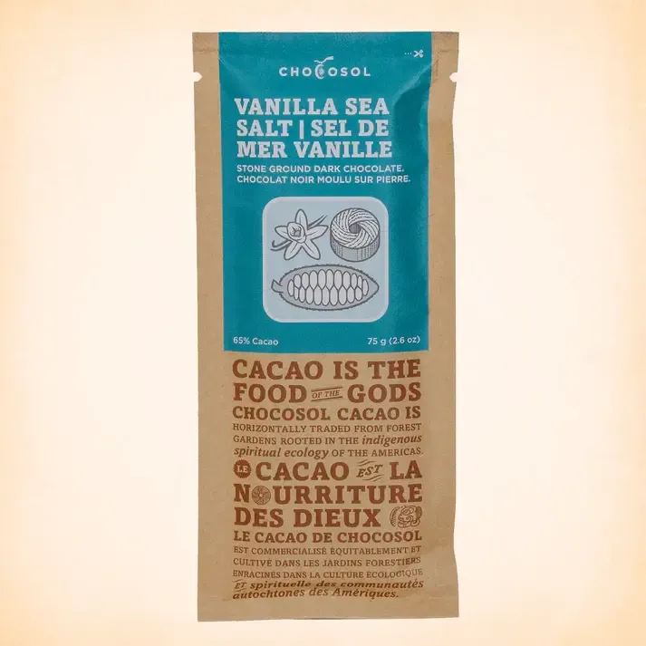 CHOCOSOL VANILLA SEA SALT CHOCOLATE 75G