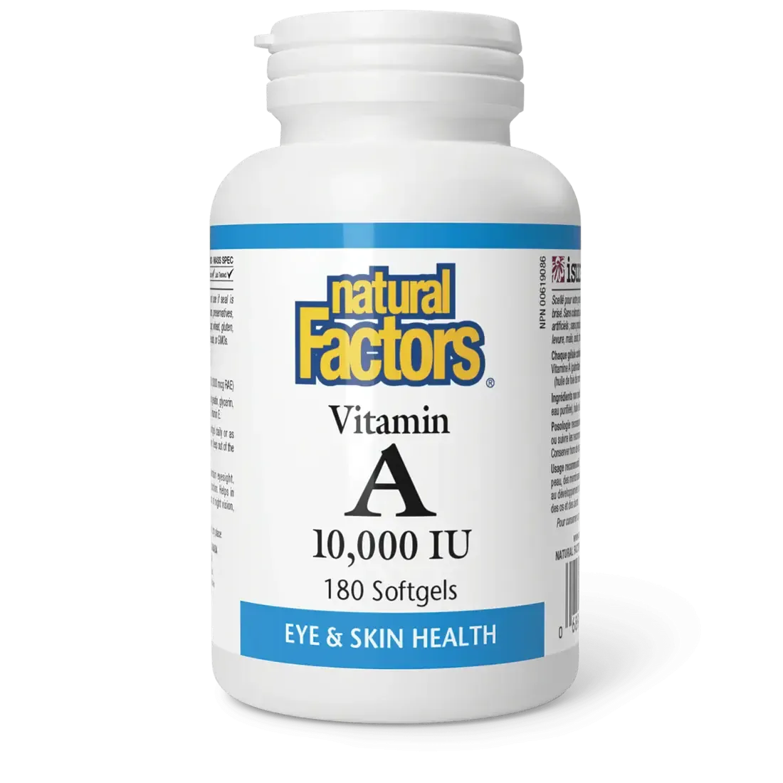 NATURAL FACTORS VITAMIN A 10, 000 IU 180 SOFTGELS