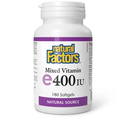 NATURAL FACTORS VITAMIN E 400IU MIXED 180SOFTGELS NATURAL FACTORS VITAMIN E 400IU MIXED 180SOFTGELS