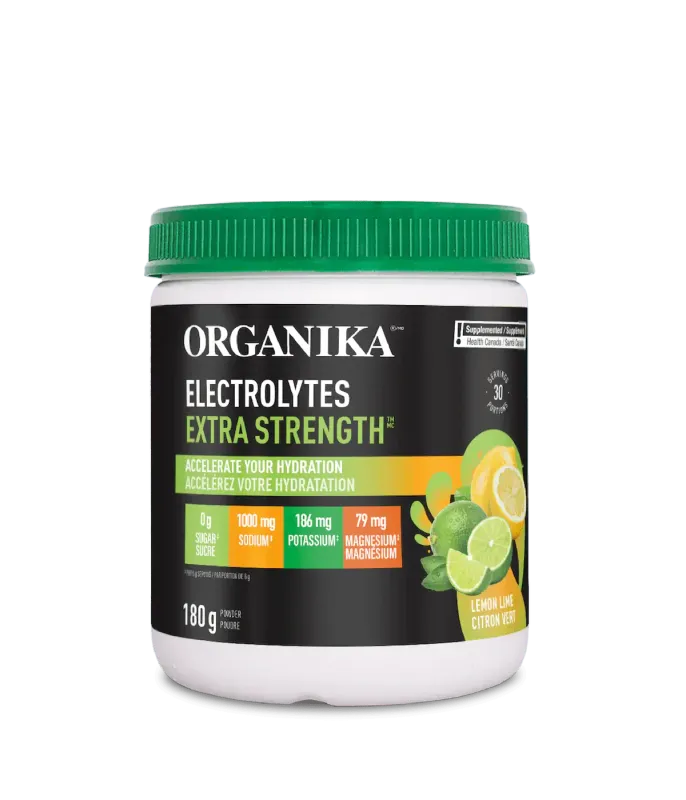 ORGANIKA ELECTROLYTES EXTRA STRENGTH - LEMON LIME 180G