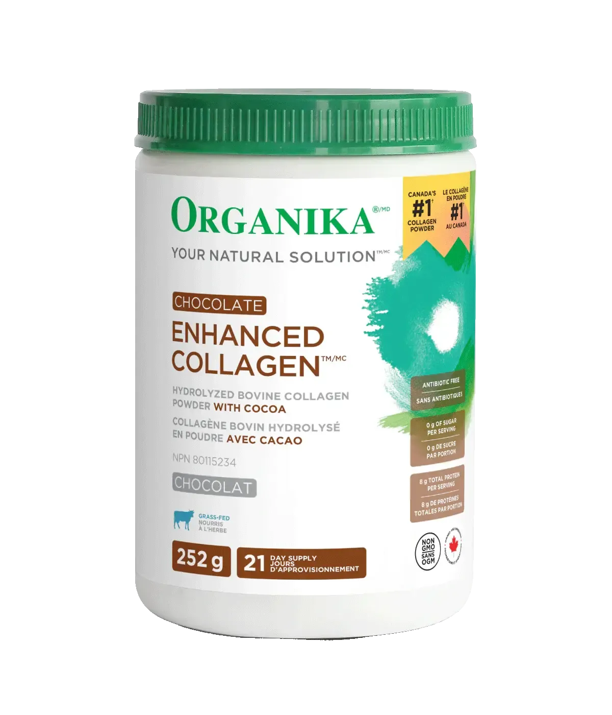 ORGANIKA ENHANCED COLLAGEN CHOCOLATE 252G