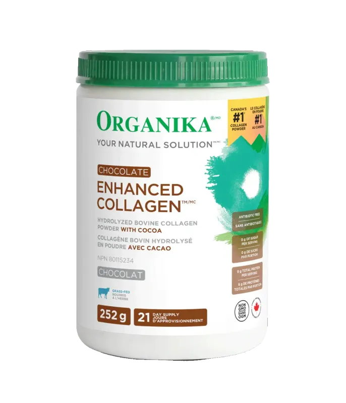 ORGANIKA ENHANCED COLLAGEN CHOCOLATE 252G