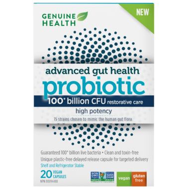 GENUINE HEALTH ADVANCED GUT HEALTH PROBIOTIC 100 BILLION CFU 20 CAPS