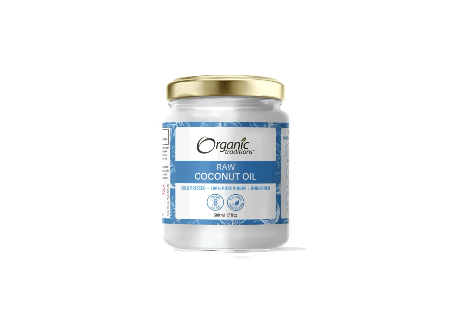 ORGANIC TRADITIONS RAW COCONUT OIL RAW EXTRA  VIRGIN UNREFINED 500ML