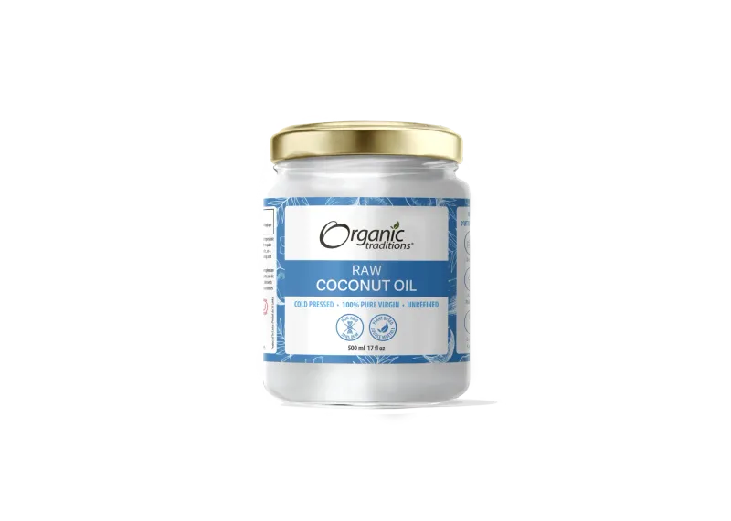 ORGANIC TRADITIONS RAW COCONUT OIL RAW EXTRA  VIRGIN UNREFINED 500ML