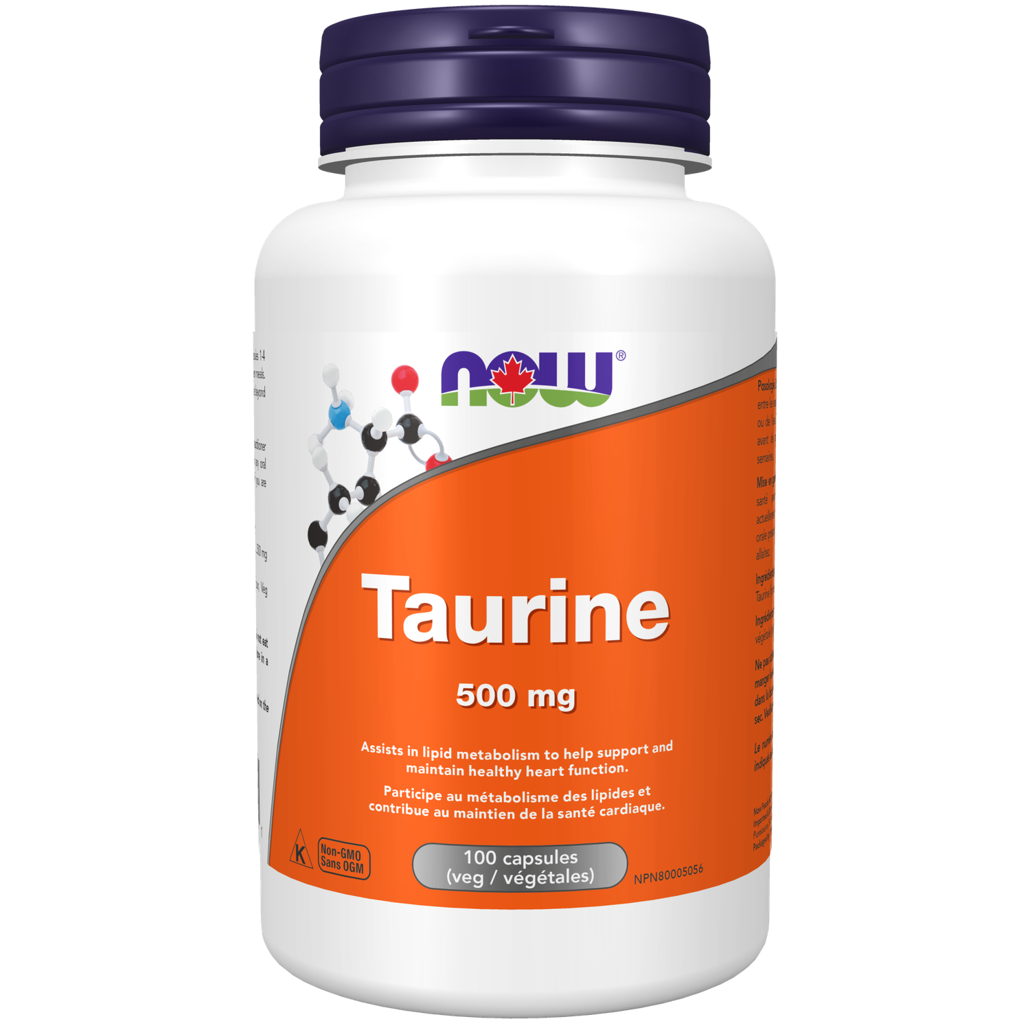 NOW TAURINE 500MG 100 CAPS