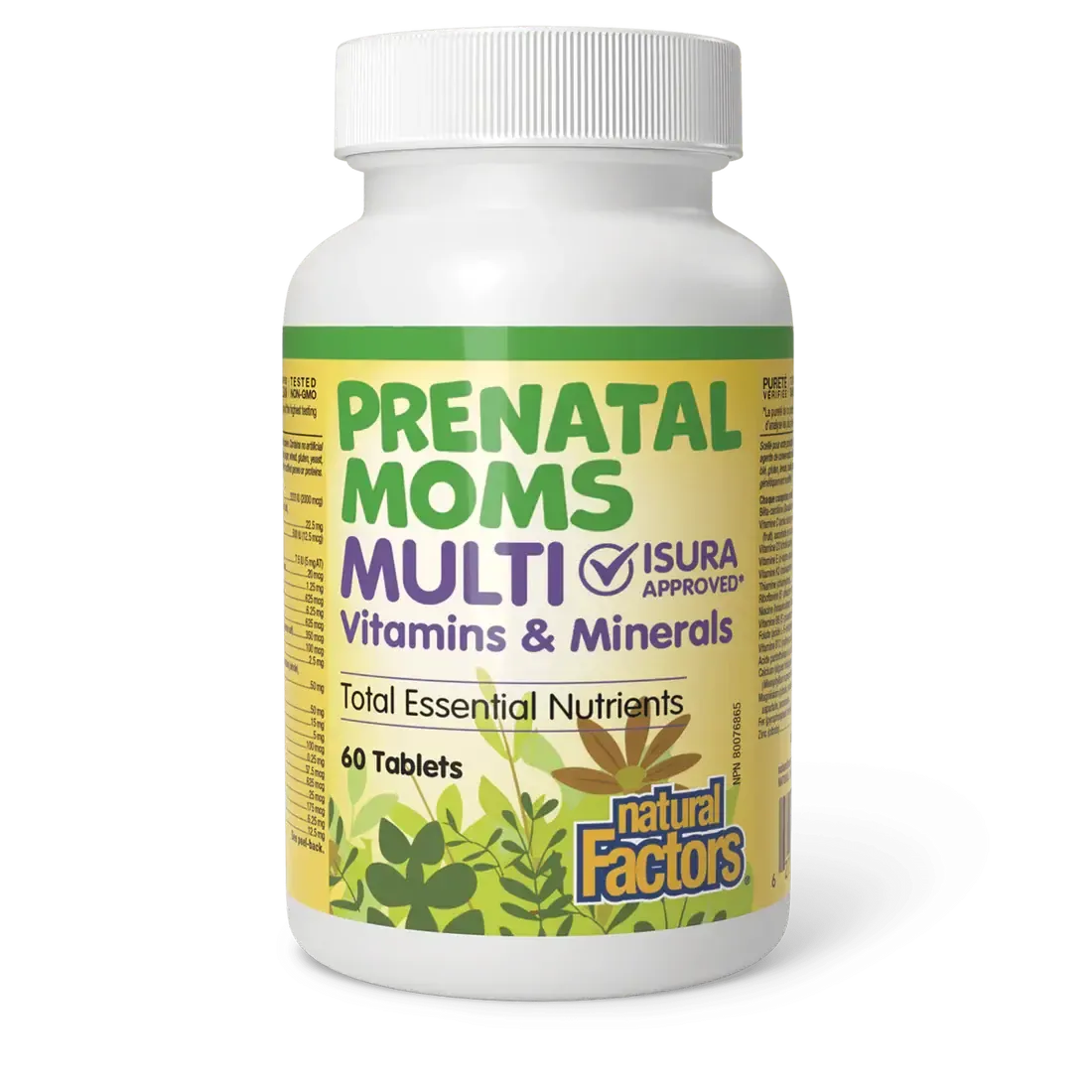 NATURAL FACTORS PRENATAL MOMS MULTI VITAMINS &amp; MINERALS 60 TABS