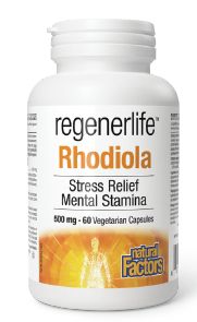 NATURAL FACTORS REGENERLIFE RHODIOLA STRESS RELIEF 500MG 60 VCAPS