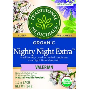 TRADITIONAL MEDICINALS NIGHTY NIGHT EXTRA TEA 16 BAGS