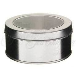 METROPOLITAN SILVER TIN W WINDOW 40GR EMPTY