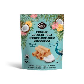 CHA'S ORGANICS - ORGANIC COCONUT ROLLS - ORIGINAL FLAVOUR 100G