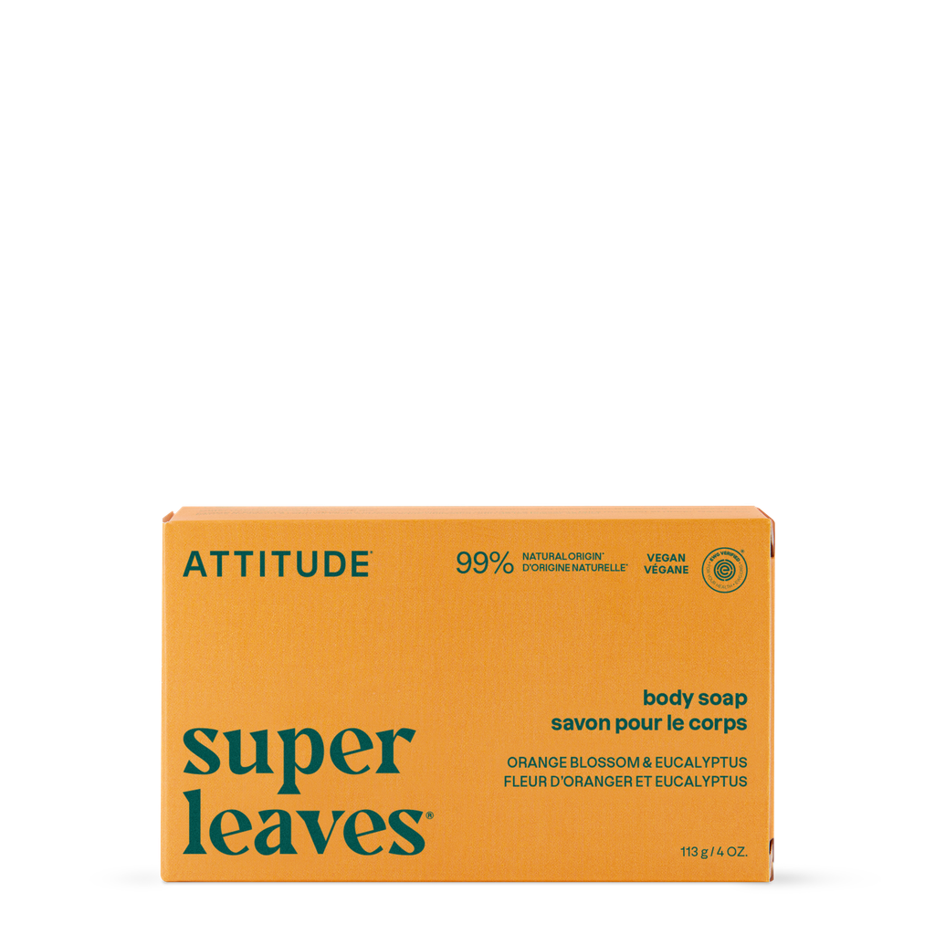 ATTITUDE LEAVES BAR BODY SOAP ORANGE BLOSSOM &amp; EUCALYPTUS (PREVIOUSLY ORANGE CARDAMOM) 113 g
