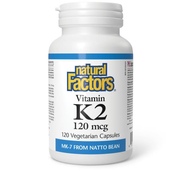 NATURAL FACTORS VITAMIN K2 120MCG 120 CAPS