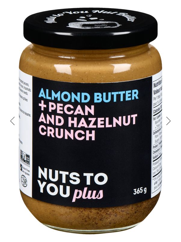 NUTS TO YOU ALMOND HAZELNUT &amp; PECAN CRUNCH 365G