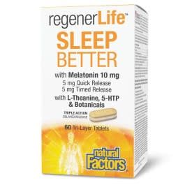 NATURAL FACTORS REGENERLIFE SLEEP BETTER TRI LAYER 60 TABS