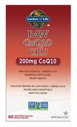 GARDEN OF LIFE RAW COQ10 CRU 200MG 60VCAPS