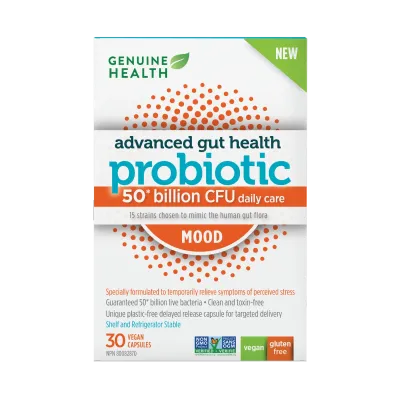 GENUINE HEALTH ADVANCED GUT PROBIOTIC MOOD 50 BILLION CFU 30 CAPS
