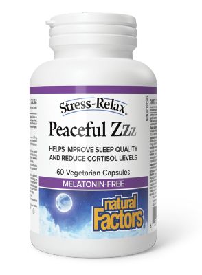 NATURAL FACTORS STRESS RELAX PEACEFUL ZZZ 60 VEG CAPS