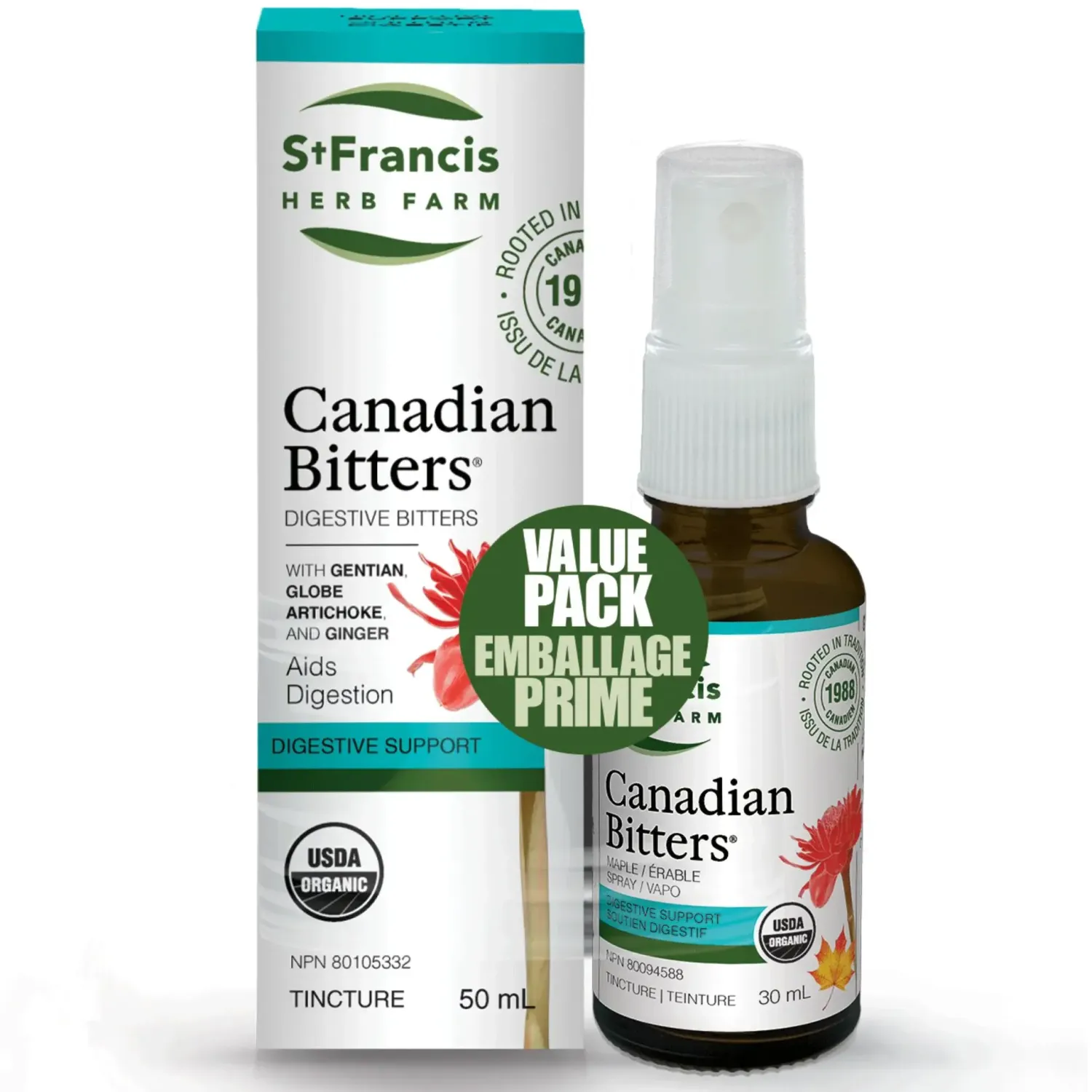 ST FRANCIS CANADIAN BITTERS 50ml + BONUS MAPLE SPRAY 30ML (PROMO)