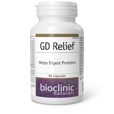 BIO CLINIC GD RELIEF DIGESTIVE ENZYMES 375mg 90 VEG CAPS