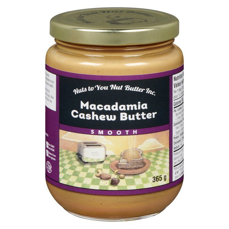 NUTS TO YOU MACDAMIA CASHEW BUTTER SMOOTH 365G