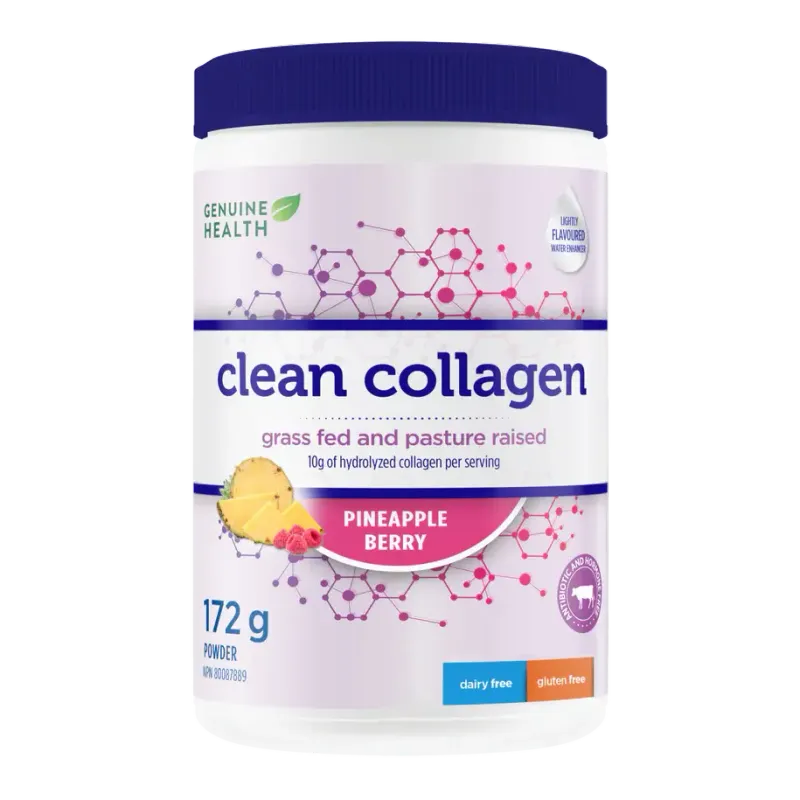 GENUINE HEALTH GRASS-FED CLEAN COLLAGEN PINEAPPLE BERRY (BOVINE) 172G