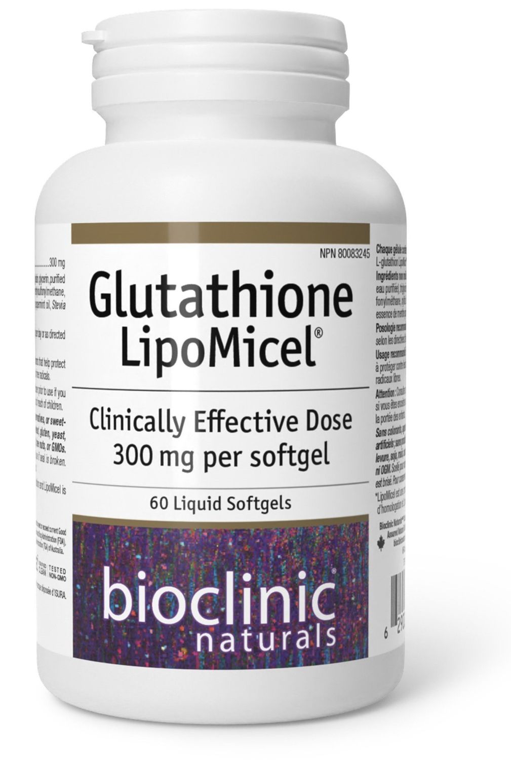 BIO CLINIC GLUTATHIONE LIPOMICEL 300MG 60 SOFTGELS