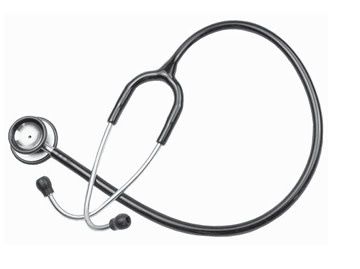 ALMEDIC DOUBLE HEAD STETHOSCOPE WITH STEEL CHESTPIECE - BLACK (10-1810)