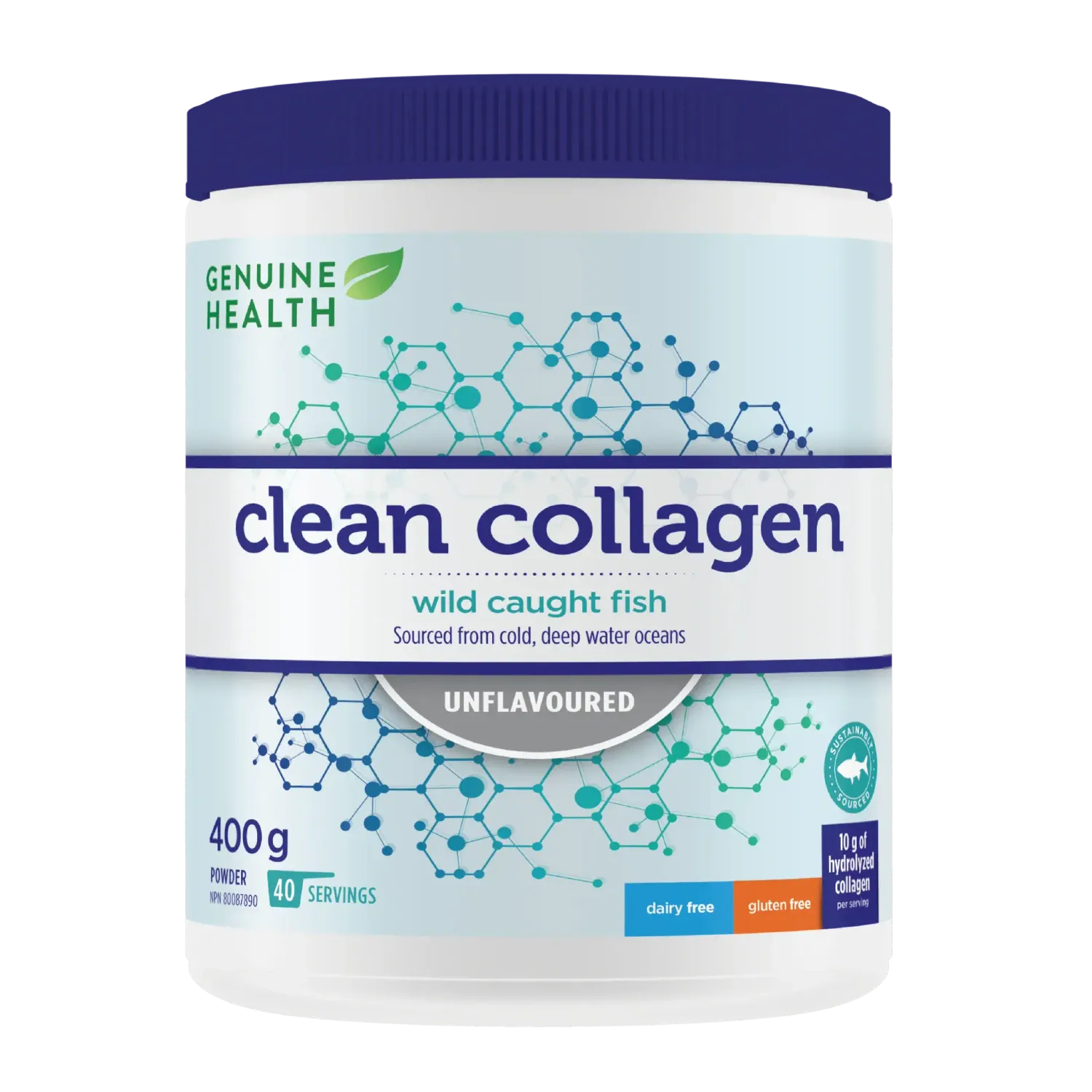 GENUINE HEALTH MARINE CLEAN COLLAGEN UNFLAVOURED (40 SERVINGS) 400G