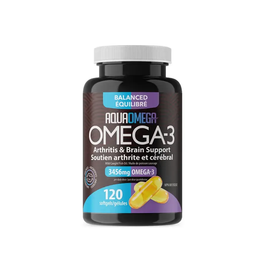 AQUAOMEGA BALANCED OMEGA-3 120 SOFT GELS