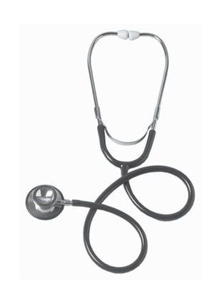 ALMEDIC DOUBLE HEAD STETHOSCOPE - BLACK (IN BOX) (10-1310)