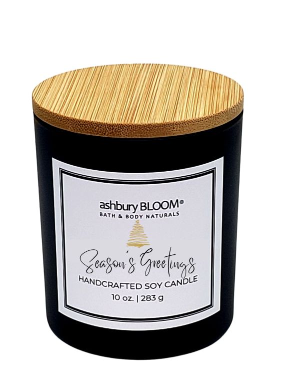 ASHBURY BLOOM SOY WAX CANDLES SEASON'S GREETINGS 10oz