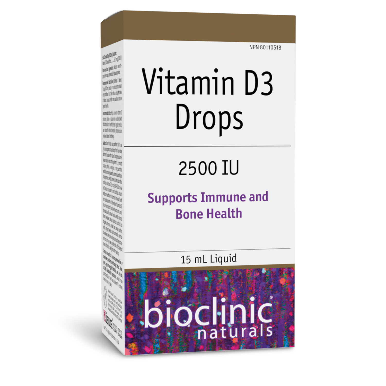 BIO CLINIC VITAMIN D3 DROPS 2500IU 15ML