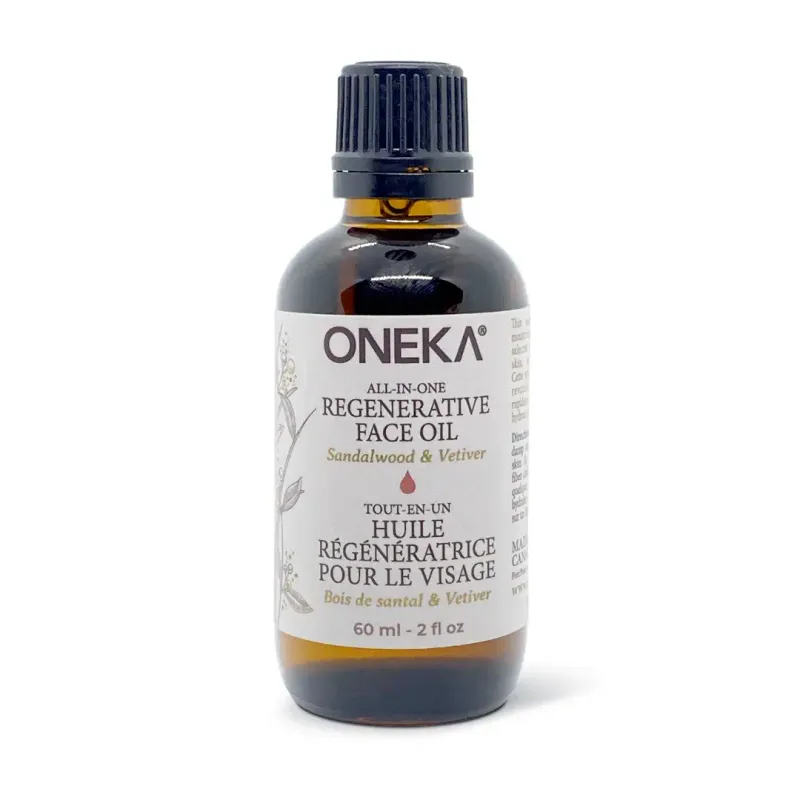 ONEKA REGENERATIVE FACE OIL - SANDALWOOD &amp; VETIVER 60ML