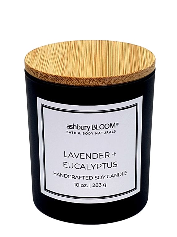 ASHBURY BLOOM SOY WAX CANDLES LAVENDER &amp; EUCALYPTUS 10oz