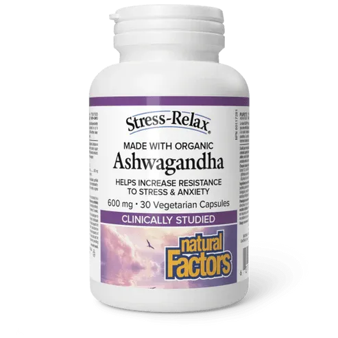 NATURAL FACTORS ASHWAGANDHA 600MG 30 VEGICAPS