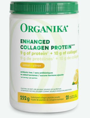 ORGANIKA ENHANCED COLLAGEN PROTEIN LEMON 252G