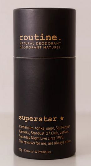 ROUTINE SUPERSTAR DEODORANT 50g STICK (MAGNESIUM &amp; CHARCOAL)