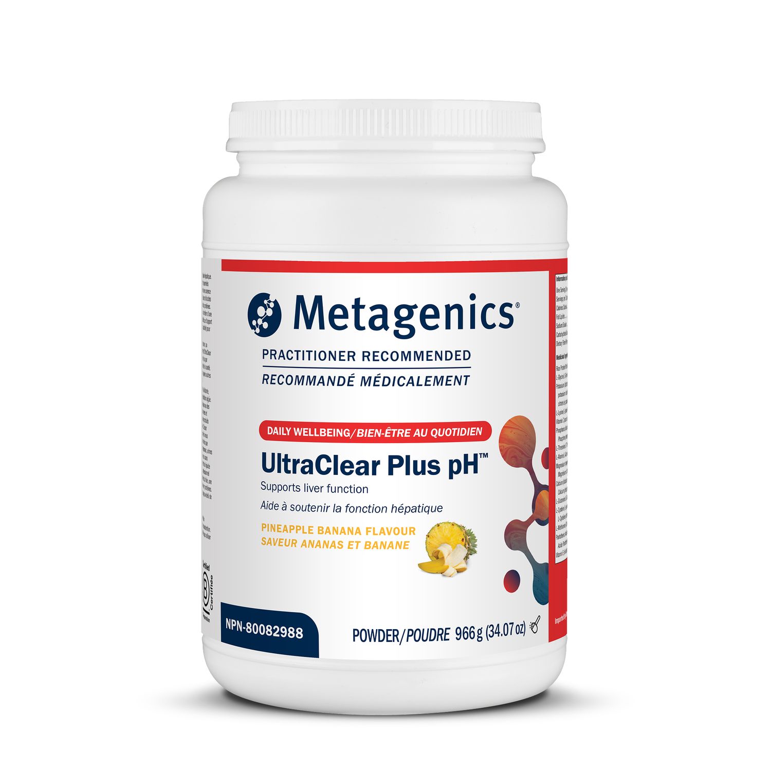 METAGENICS ULTRACLEAR PLUS PH PINEAPPLE BANANA (21 SERVINGS) 966G