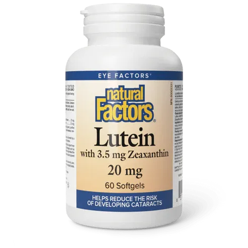 NATURAL FACTORS LUTEIN 20MG 60 CAPS