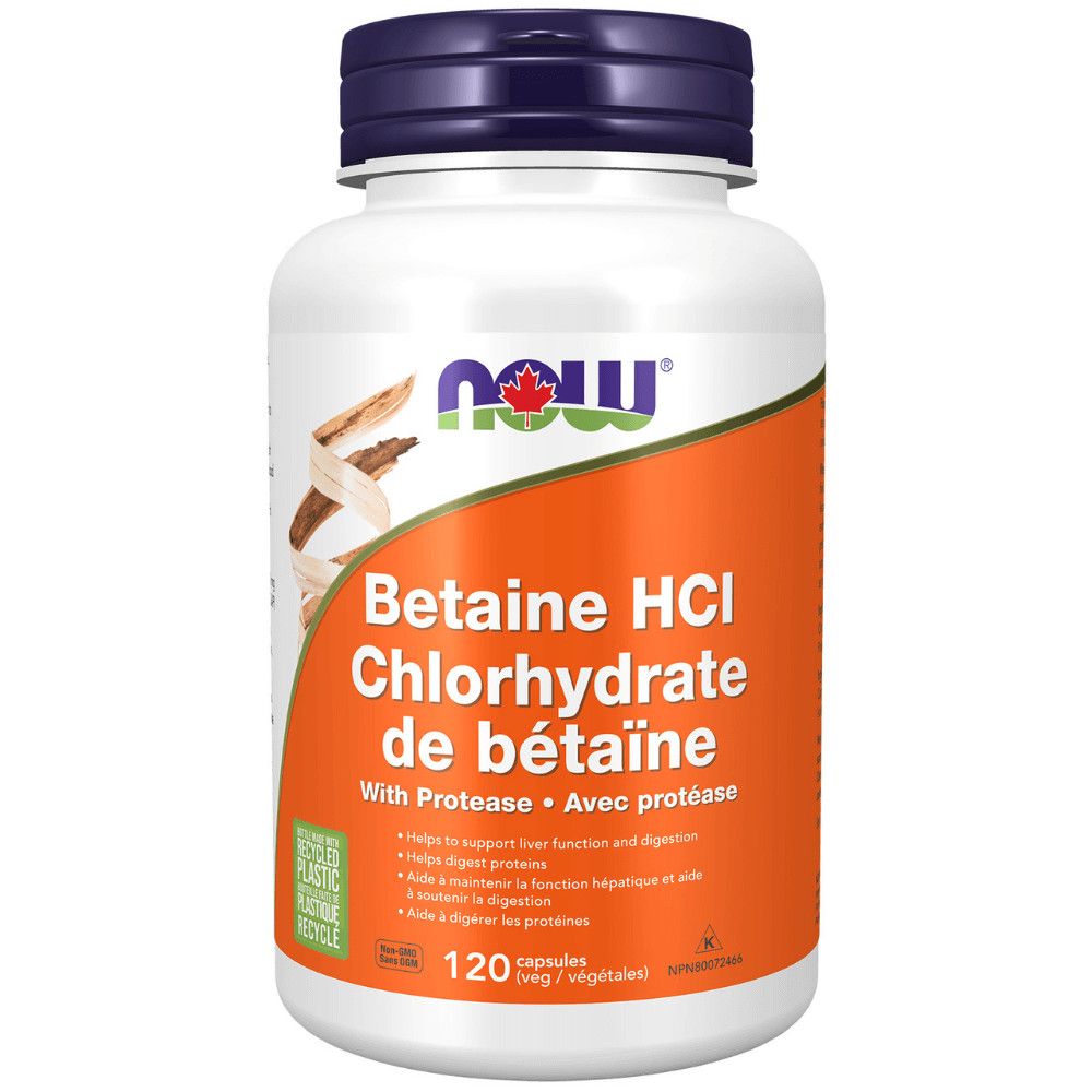 NOW HCL WITH PROTEASE 120VCAPS