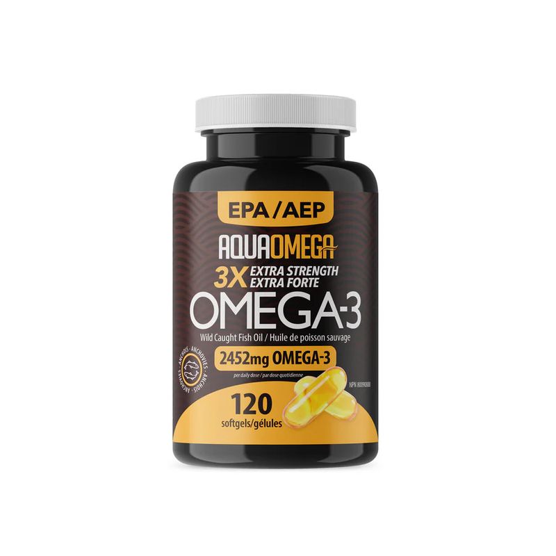 AQUAOMEGA 3X EXTRA STRENGTH EPA 3:1 EPA 120 SOFTGELS