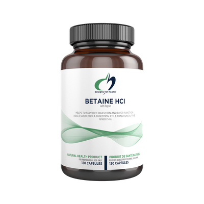 DESIGNS FOR HEALTH BETAINE HCL WITH PEPSIN 120 CAPS DESIGNS FOR HEALTH BETAINE HCL WITH PEPSIN 120 CAPS