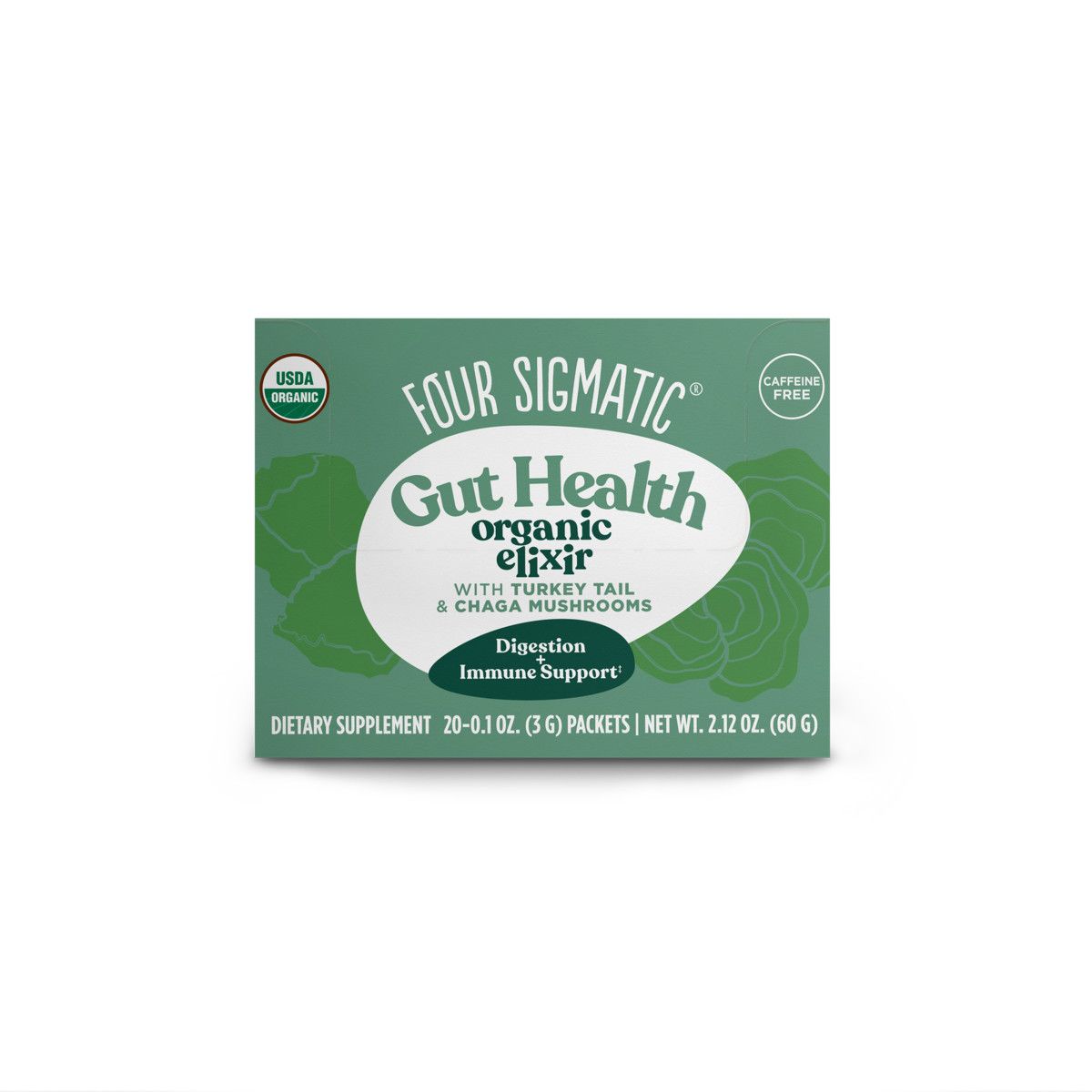 FOUR SIGMATIC MUSHROOM ELIXIR GUT HEALTH CHAGA 20 PCS