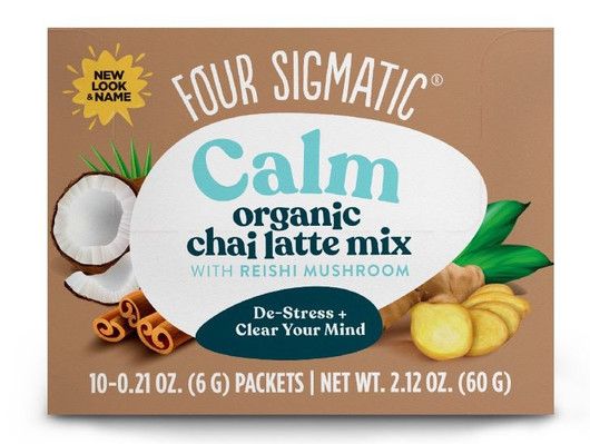 FOUR SIGMATIC ORGANIC CHAI LATTE MIX W/ REISHI &amp; TURKEY TAIL (CALM) - 10 PK BOX