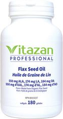 VITAZAN FLAX SEED OIL (ORGANIC) 1000MG 180 SGELS